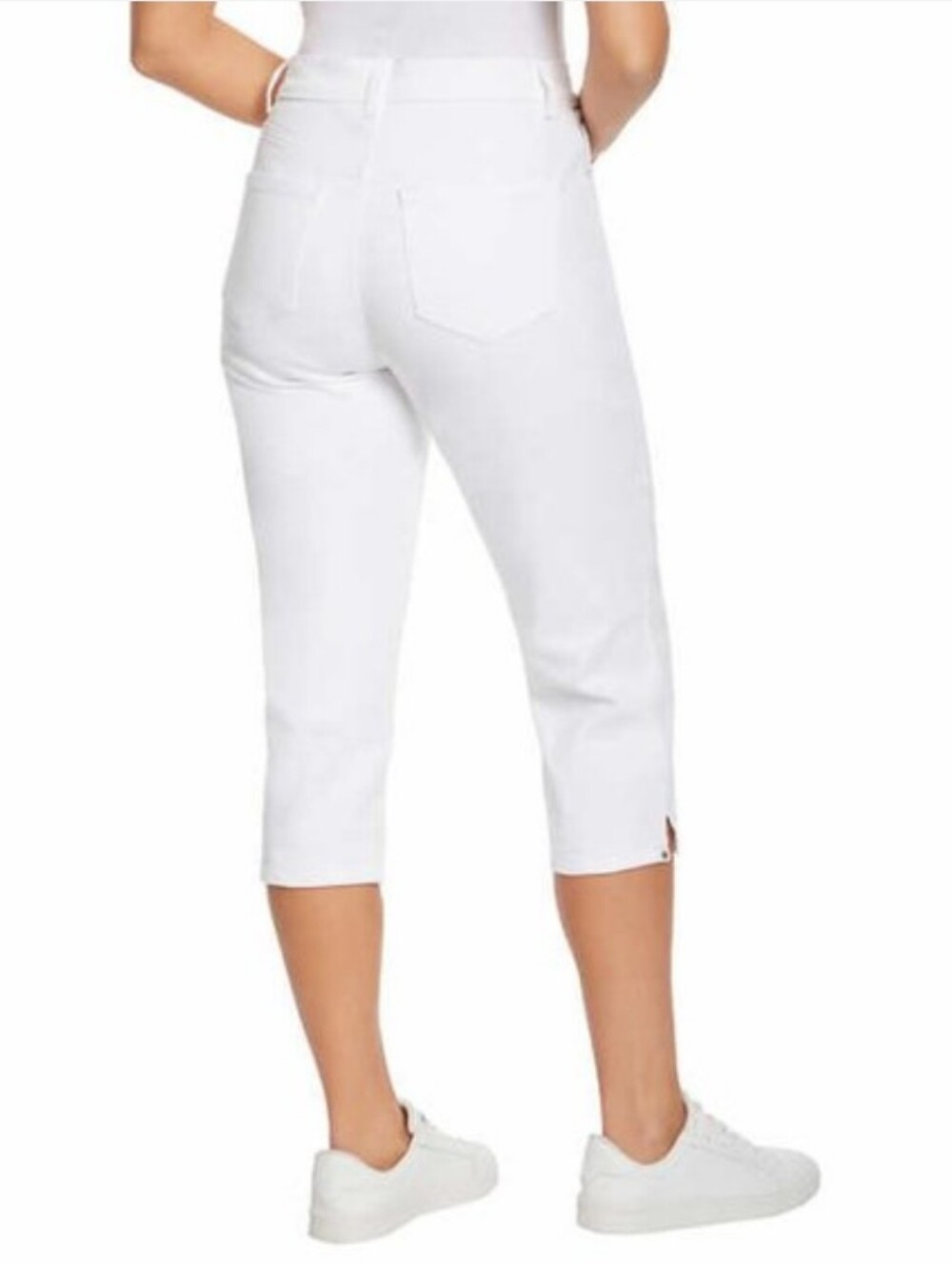 NWT Gloria Vanderbilt White Amanda Capri Pants Size 14 - Picture 3 of 9